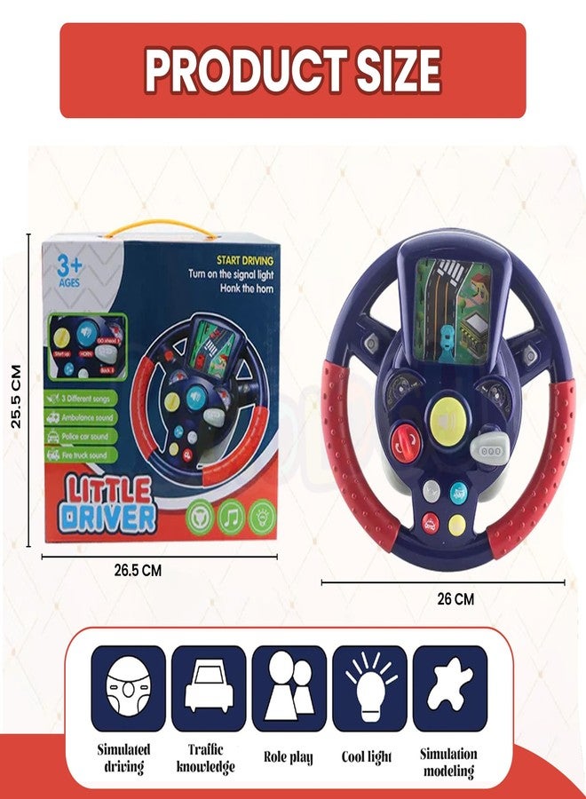 Kidology Musical Steering Wheel Toy for Kids - Pretend Driving with Lights, Music, & Car Key - Multifunctional Backseat Toy with Suction Cup - Interactive Sensory Educational Gift for Toddlers - Image 2
